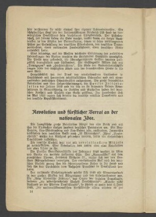 Revolution und fürstlicher Verrat an der nationalen Idee