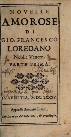 Novelle Amorose, 1