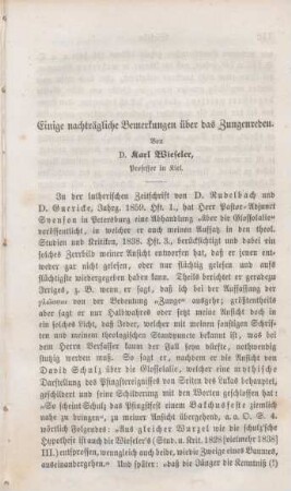 111-121 Einige nachträgliche Bemerkungen über das Zungenreden