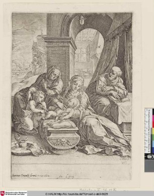 [Die heilige Familie und Johannes mit dem Lamm; The Holy Familiy and St. John the Infant with the Lamb]