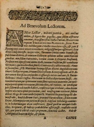 Relatio historica de venerando corpore S. Martini Ep. Turonens.