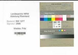 Entnazifizierung Fritz Wiebke , geb. 00.00.0000 (Feuerwehrmann)