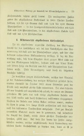 I.4.2. Aschenanalyse abgestorbenen Kiefernholzes