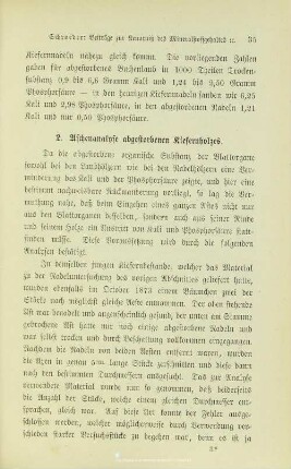 I.4.2. Aschenanalyse abgestorbenen Kiefernholzes
