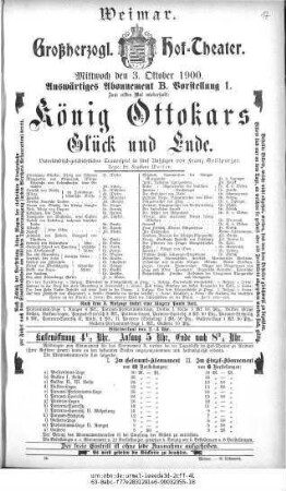 König Ottokars Glück und Ende