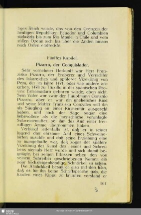 Fünftes Kapitel. Pizarro, der Conquistador