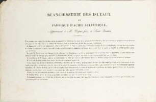 Blanchisserie Des Isleaux Et Fabrique D'Acide Sulfurique ...