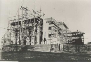 Der Wiederaufbau des Theaters zwischen 1912 und 1915. Detmold. Rosental. Sammlung Starke