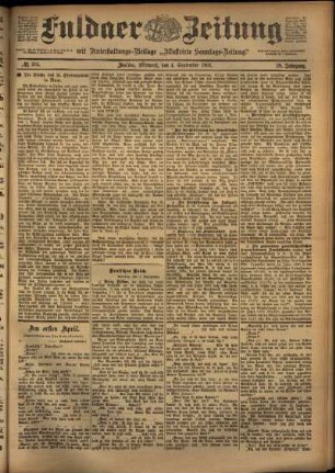 Ausgabe vom Mittwoch, den 04. September 1901.