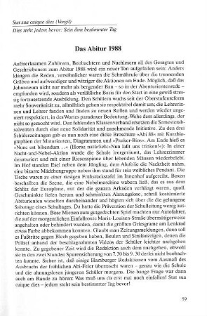 Das Abitur 1988