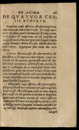 De Quatuor Causis Humorum.