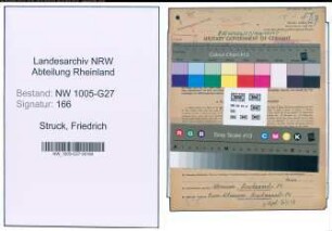 Entnazifizierung Friedrich Struck , geb. 18.06.1915 (Vertreter)