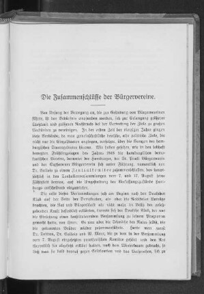 Die Zusammenschlüsse der Bürgervereine.