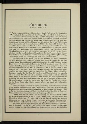 Rückblick