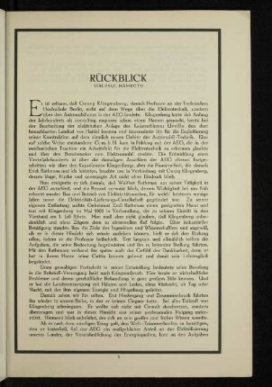 Rückblick