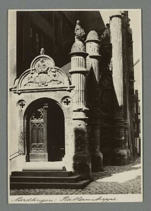 Rathaustreppe in Nördlingen