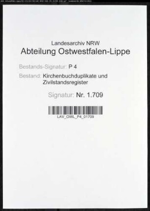 Kirchenbuchduplikat der katholischen Gemeinde Esbeck (GHT 1871-1874). (Gemeinde: Esbeck, katholische Gemeinde)