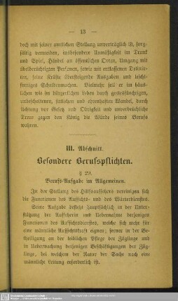 III. Abschnitt. Besondere Berufspflichten