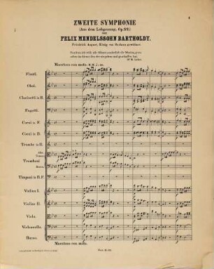 Symphonien, 2. 2. Symphonie, B-Dur (Lobgesang) op. 52