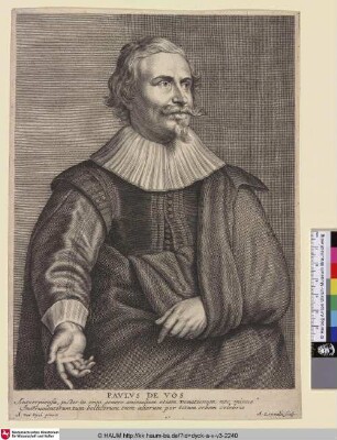 Paulus de Vos [Porträt des Malers Paul de Vos; ; Portret van ]
