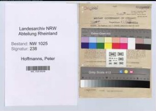 Entnazifizierung Peter Hoffmanns , geb. 08.08.1898 (Justizangestellter)