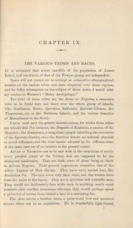 Chapter IX. The various tribes and races