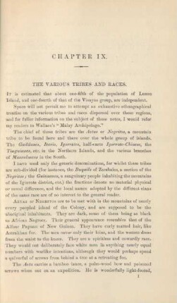 Chapter IX. The various tribes and races