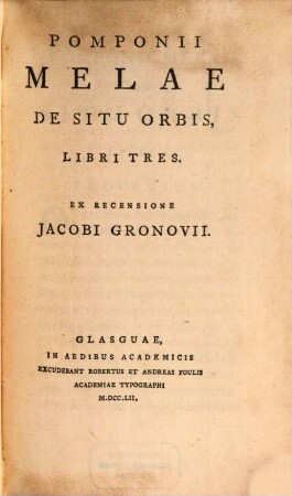 De situ orbis libri tres