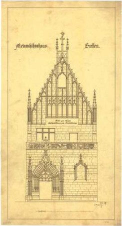 Billing, Hermann; Bretten (Baden-Württemberg), Marktplatz; Melanchthonhaus - Fassade (Ansicht)