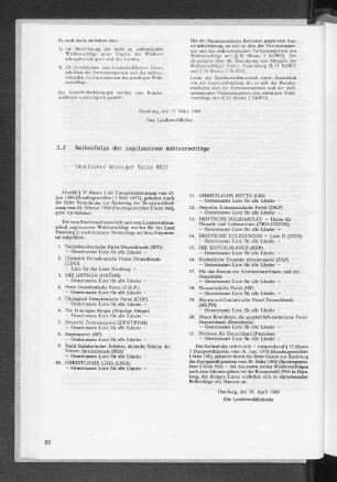 3.2 Reihenfolge der zugelassenen Wahlvorschläge