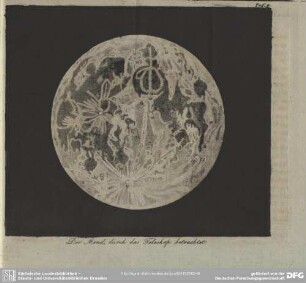 Der Mond, durch das Teleskop betrachtet