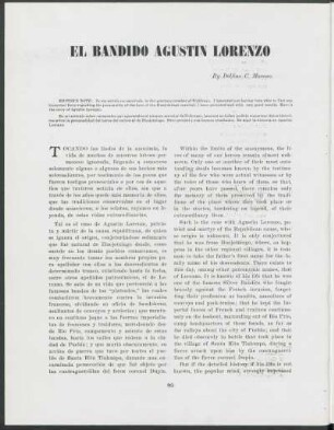 El bandido Agustín Lorenzo