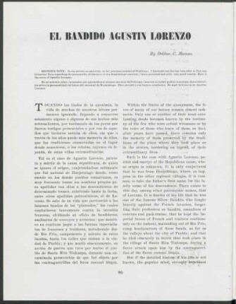 El bandido Agustín Lorenzo