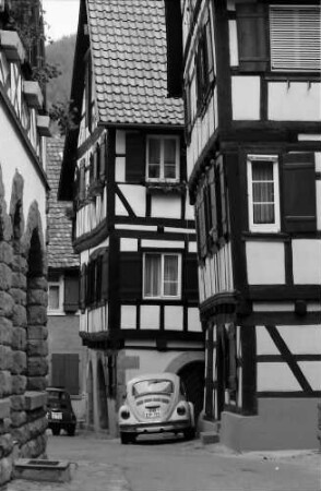 Schiltach: Gasse mit Fachwerkhäusern