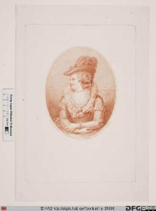 Bildnis Caroline (Amalie Elisabeth), Königin von Großbritannien, Irland u. Hannover, geb. Prinzessin von Braunschweig