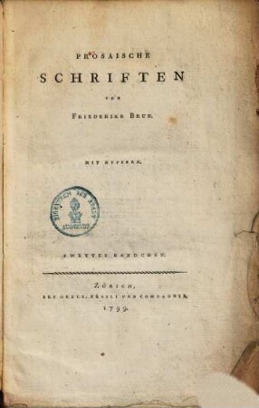Prosaische Schriften, 2