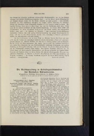 Die Rechtsprechung in Schiedsgerichtssachen des Deutschen Bühnenvereins