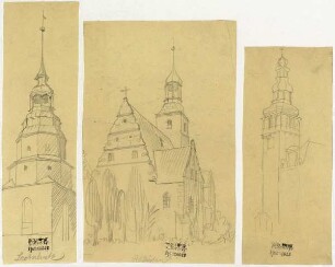 Kirchen in Leobschütz und Rothbach, Kirchturm, Gesamtgebäude