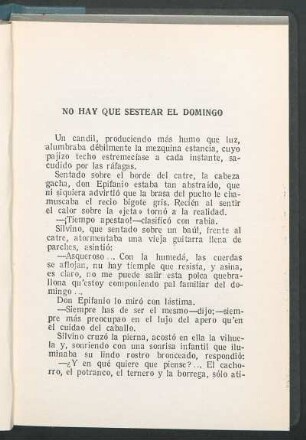 No hay que sestear el domingo