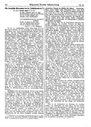 Die deutsche Literatur im 19. Jahrhundert