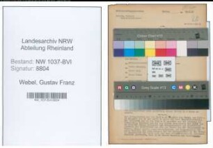 Entnazifizierung Gustav Franz Webel , geb. 27.04.1903 (Schlosser)