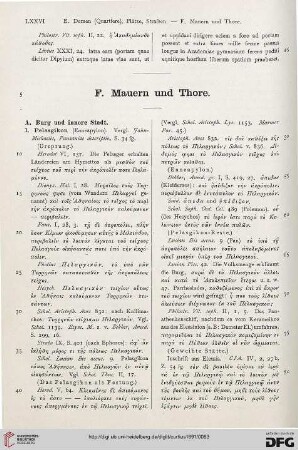 F. Mauern und Thore