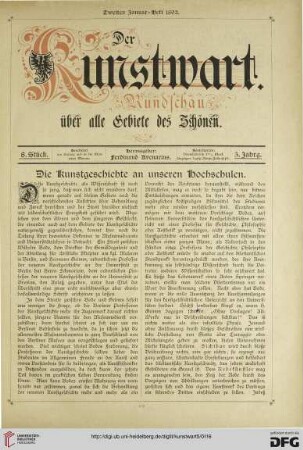 Die Kunstgeschichte an unseren Hochschulen