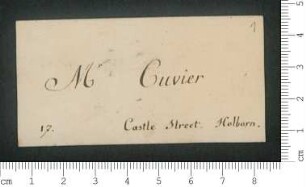 Brief von Georges Cuvier an Adelbert von Chamisso