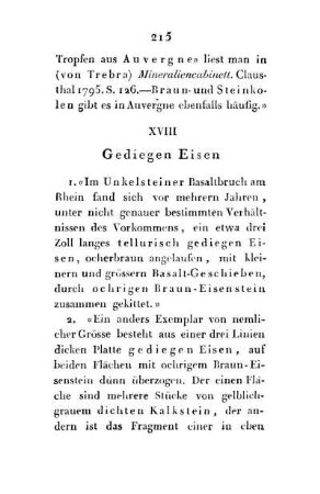 XVIII Gediegen Eisen