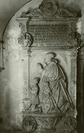 Cottbus, Oberkirche Sankt Nikolai, Epitaph der E. von Bagk (Pack)