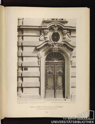 12. Detail zum Wohnhaus Silberburgstr. 189, Stuttgart. Architekten: Lambert & Stahl daselbst.