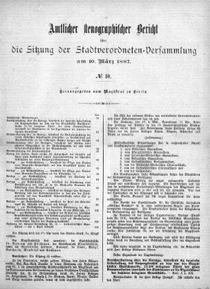 No. 10, 10. März 1887