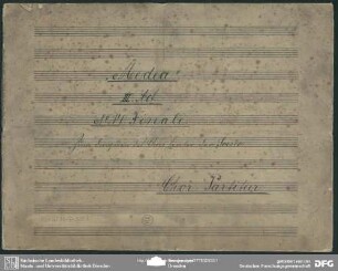 Médée. Excerpts. Arr - Mus.4011-F-505A : S, Coro, strings