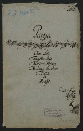Partiten; orch, b; C-Dur